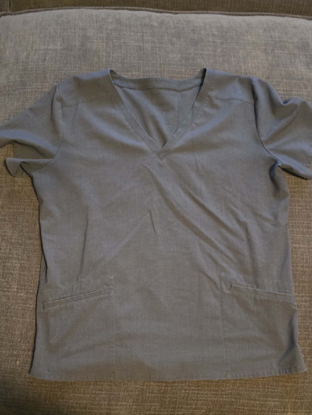Poppy Scrubs The Caswell Scrub Top Charcoal Grey XL
